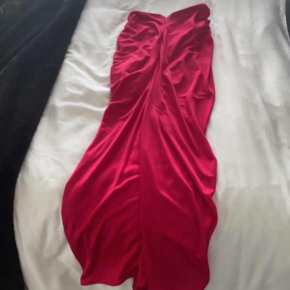 The Attico raspberry pink high rise draped midi skirt 38 XS - Picture 6 of 10